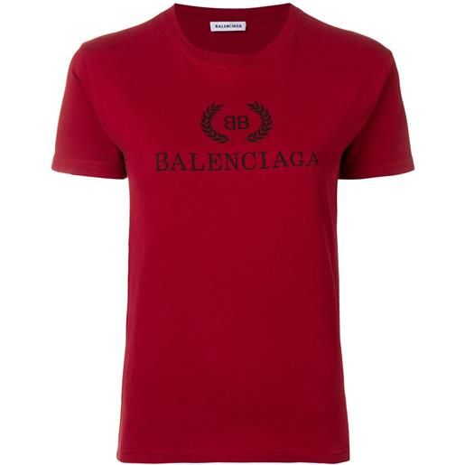 Balenciaga t-shirt con stampa - rosso