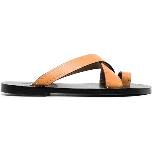 ISABEL MARANT sandali infradito con decorazione - marrone