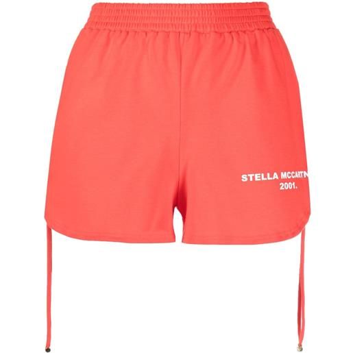 Stella McCartney shorts con coulisse laterale - rosso
