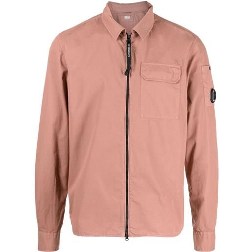 C.P. Company giacca-camicia con applicazione - rosa