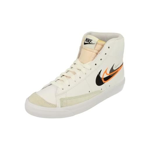 Nike blazer mid '77, sneaker uomo, white/black-bright mandarin-medium, 42.5 eu