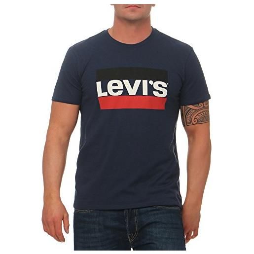 Levi's sportswear logo graphic 84 sportswear l, maglietta uomo, 84 sportswear logo blue dress blues, s