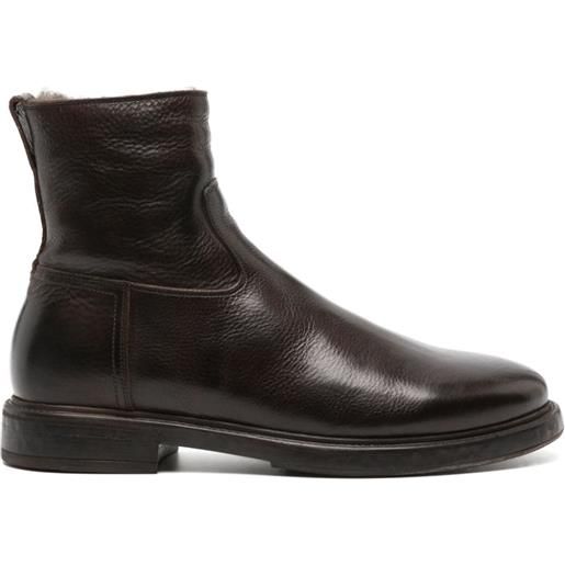 Silvano Sassetti leather ankle boots - marrone