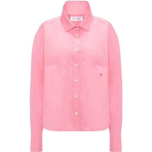 Victoria Beckham camicia con ricamo - rosa