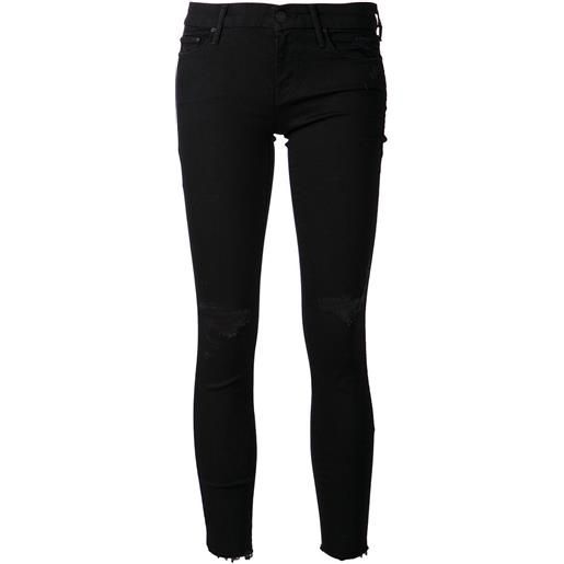 MOTHER 'looker' ankle frey jeans - nero