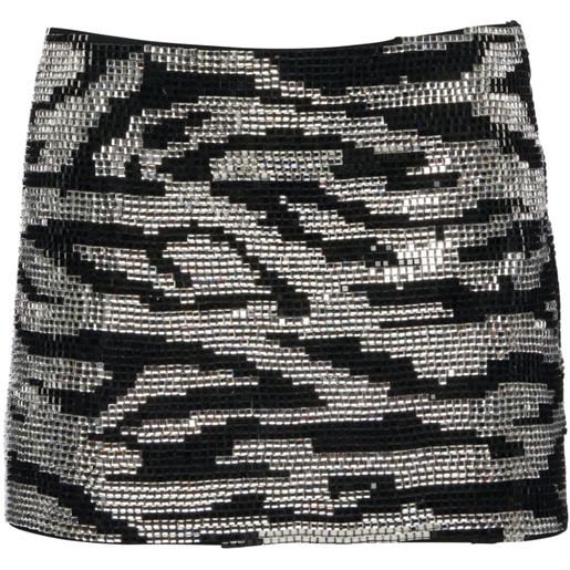 Retrofete daya sequin-embellished miniskirt - nero