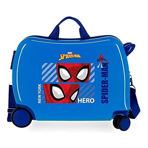 Marvel spiderman hero, bagagli per bambini, blu (blue), taglia unica, blu, talla unica, valigia per bambini