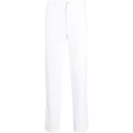 120% Lino pantaloni dritti - bianco