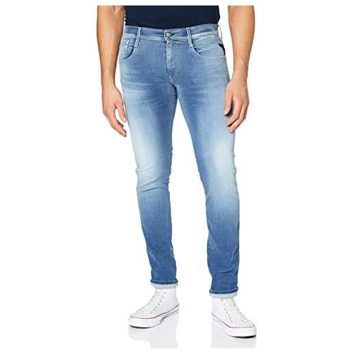 REPLAY anbass hyperflex re-used, jeans uomo, blu (009 blu medio), 28w / 32l
