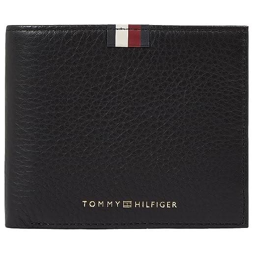 Tommy Hilfiger portafoglio uomo cc con scomparto monete, multicolore (black), taglia unica
