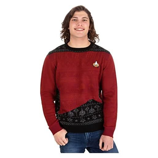 Numskull sale maglione natalizio lavorato a maglia star trek the halls' - ugly novelty christmas sweater gift, xl unisex-adulto