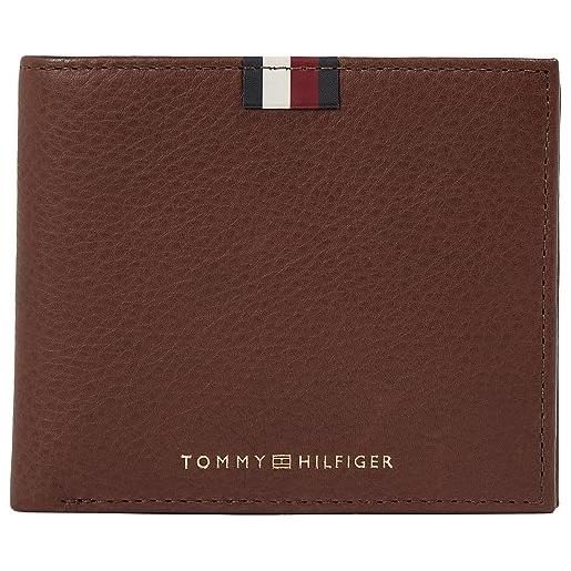 Tommy Hilfiger portafoglio uomo cc con scomparto monete, multicolore (dark chestnut), taglia unica