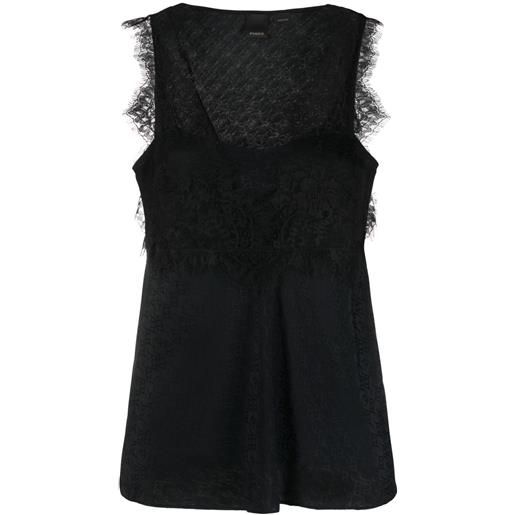 PINKO top smanicato - nero