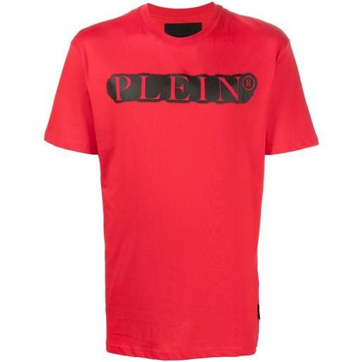 Philipp Plein t-shirt con effetto spray - rosso