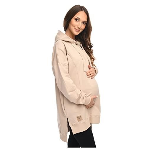 MijaCulture maglione premaman 2 in 1 per allattamento e premaman aurelia m011, mélange, l - xl