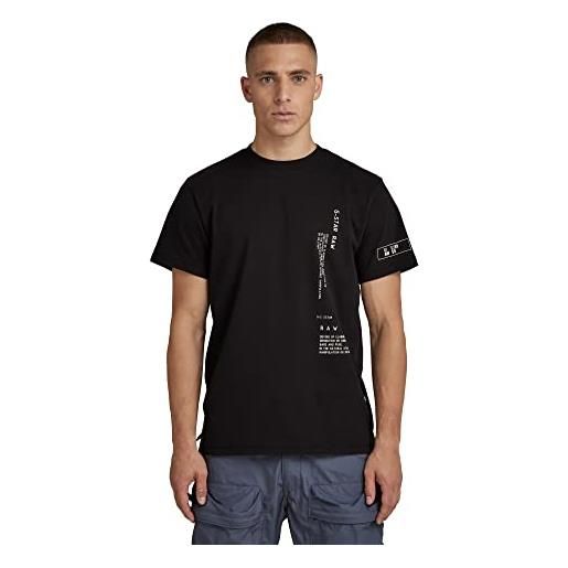 G-STAR RAW men's multi graphic loose t-shirt, nero (dk black d21558-c336-6484), l