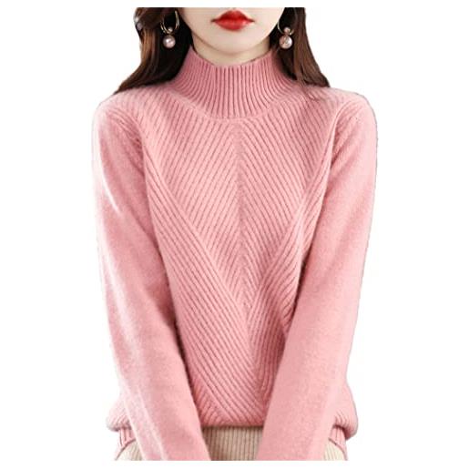 FULBHPRINT 100% puro cashmere maglione autunno inverno donna dolcevita pullover femminile maglioni di lana lavorati a maglia