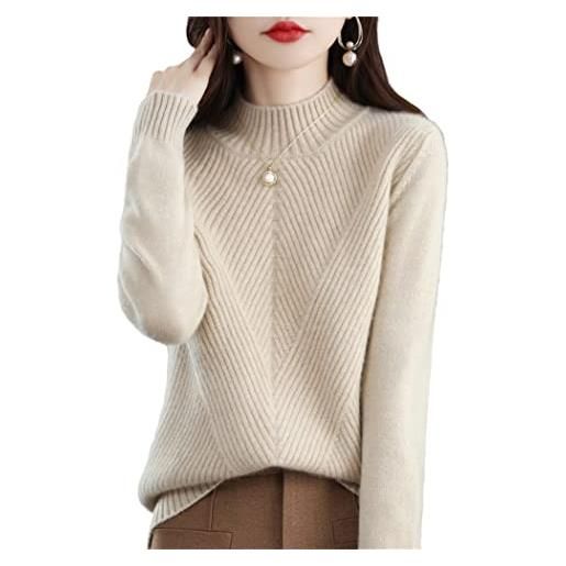 FULBHPRINT 100% puro cashmere maglione autunno inverno donna dolcevita pullover femminile maglioni di lana lavorati a maglia