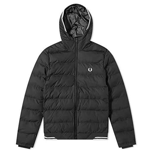 Fred Perry hooded insulated jacket black, nero , l