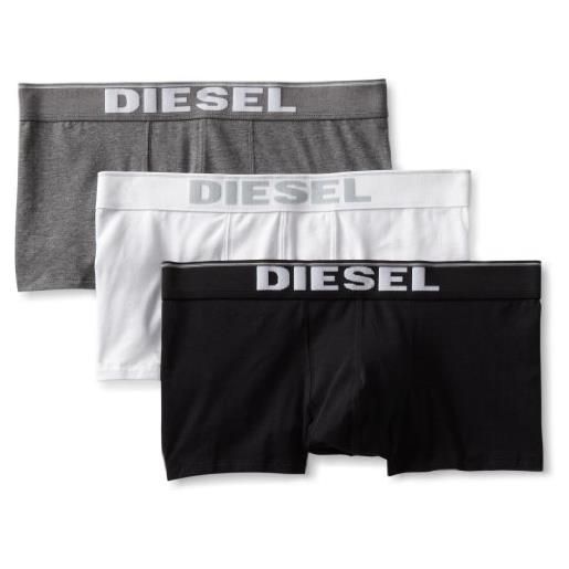 Diesel umbx-kory pantaloncini, multicolore (nero/grigio/bianco), l (pacco da 3) uomo