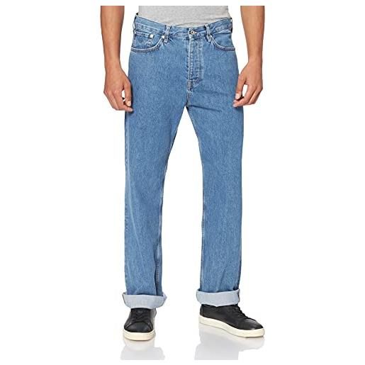GANT d2. Relaxed authentic jeans, pantaloni eleganti da uomo uomo, blu ( semi light blue worn in ), 31