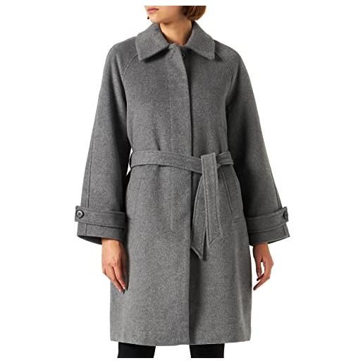 Vero moda cappotto lungo in lana vmrosemary boos, misto grigio scuro, xs donna