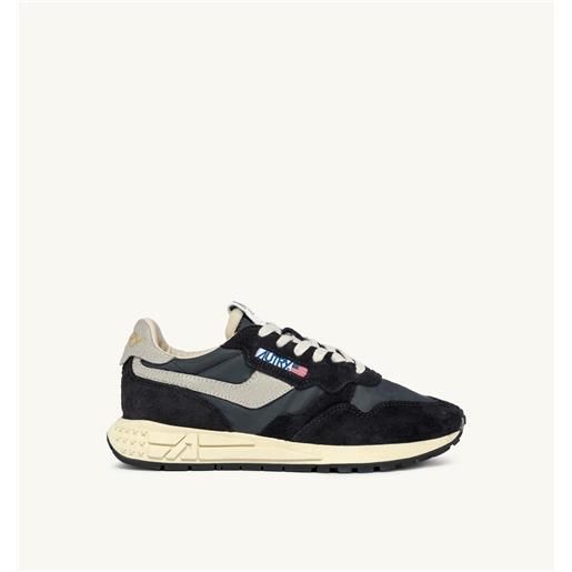 autry sneakers reelwind low in nylon e pelle nera