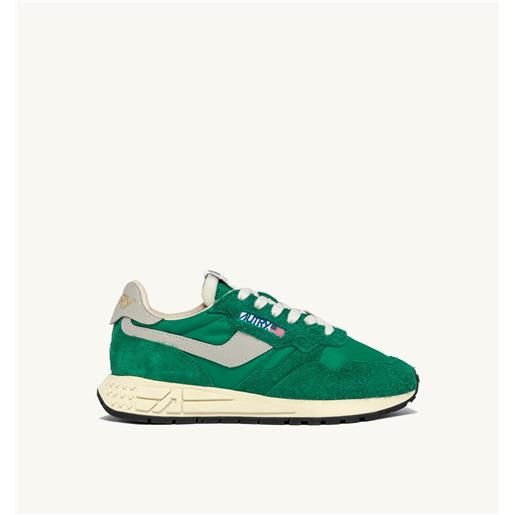 autry sneakers reelwind low in nylon e suede colore verde