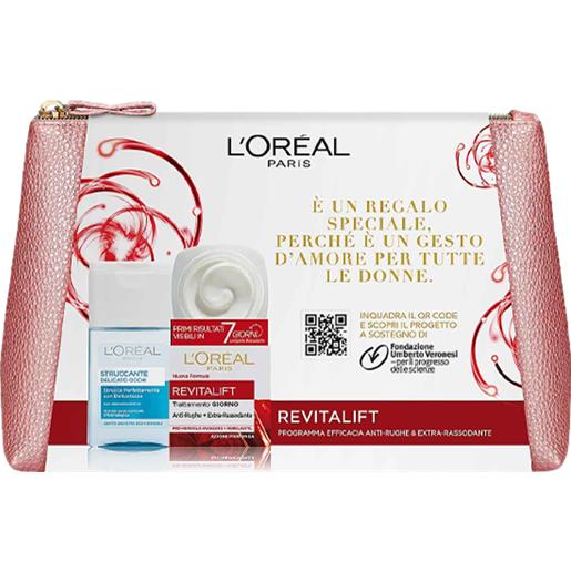 L'Oréal Paris l'oréal crema viso giorno revitalift 50ml + struccante occhi 125ml + pochette - -
