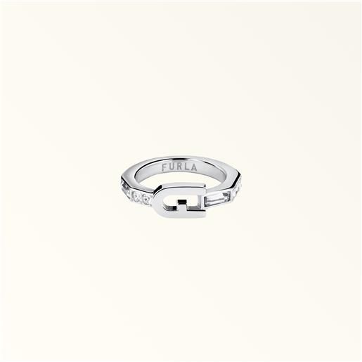 Furla sparkling anello color argento argento metallo + strass + strass donna
