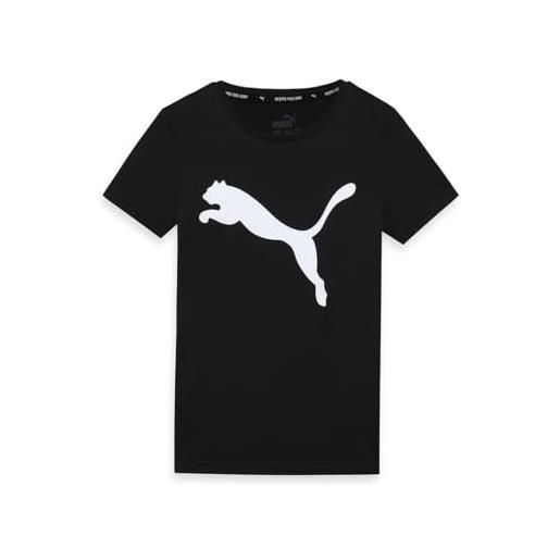 PUMA active tee g, maglietta bambine e ragazze, black, 104