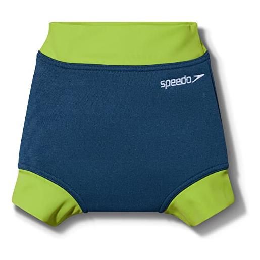 Speedo bambino learn to swim essential nc baby and toddler swim nappy, harmony blu/verde lucertola, 18-24 m