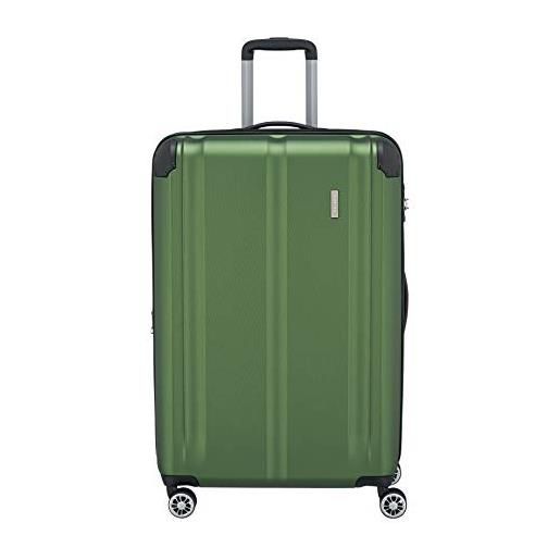 Travelite city 4w trolley, bagaglio a mano, 77 cm, verde