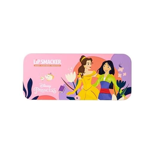 Lip Smacker disney adventure color tin, set di trucchi per bambini con lucidalabbra e ombretti luminosi e colorati, accessori beauty inclusi