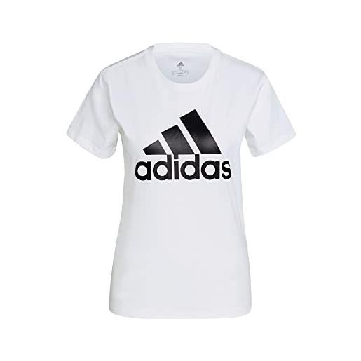 adidas gl0649 w bl t t-shirt donna white/black taglia 2xs