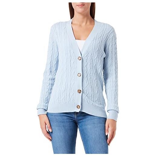SOYACONCEPT sc-blissa 25 open front knitted cardigan maglione, blu di cachemire, m donna