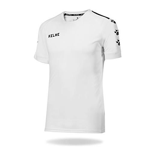 KELME lince - maglietta da calcio per bambini, bianco/nero, xl