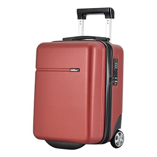 Bontour cabin. One bagaglio a mano wizzair 40x30x20, valigia cabina sotto il sedile (rosso)