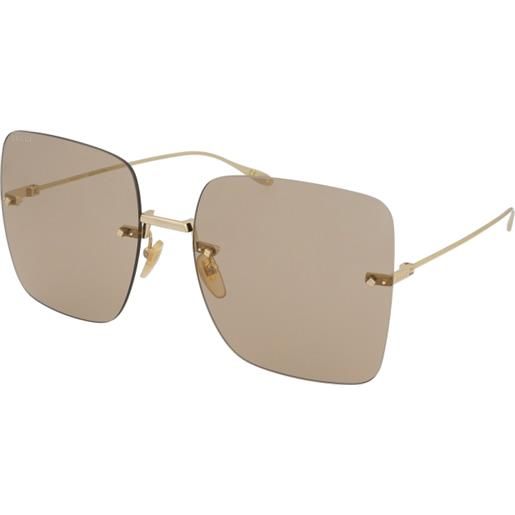Gucci gg1147s 003 | occhiali da sole graduati o non graduati | prova online | metallo | oversize, quadrati | oro | adrialenti