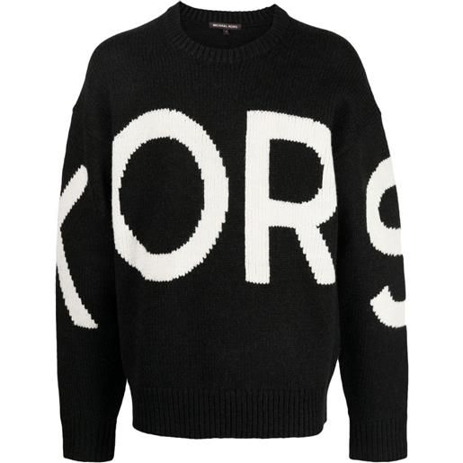 Michael Kors maglione girocollo con logo - nero