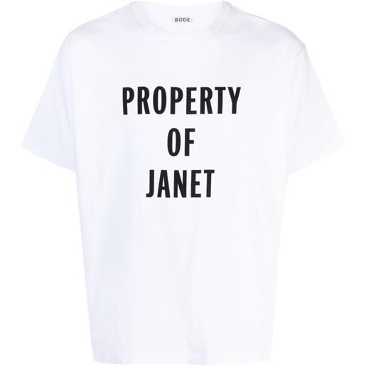 BODE t-shirt janet - bianco
