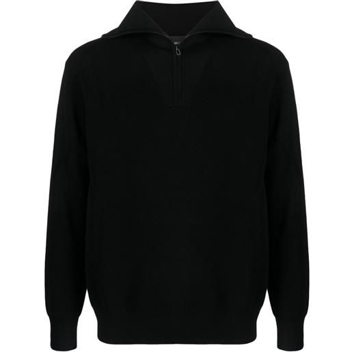Emporio Armani maglione con scollo ampio - nero
