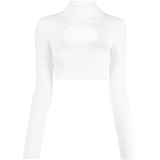 Courrèges maglione con dettaglio cut-out - bianco