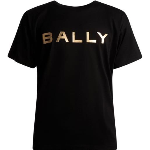 Bally t-shirt con logo metallizzato - nero