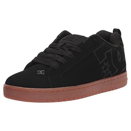 DC shoes corte graffik, scarpe da skateboard, uomo, cioccolato fondente nero, 43 eu