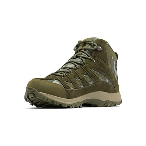 Columbia crestwood mid - scarpe da trekking impermeabili da uomo, verde, 45 1/3 eu