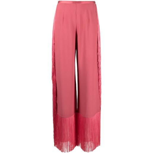 Taller Marmo nevada tassel-fringe straight-leg trousers - rosa