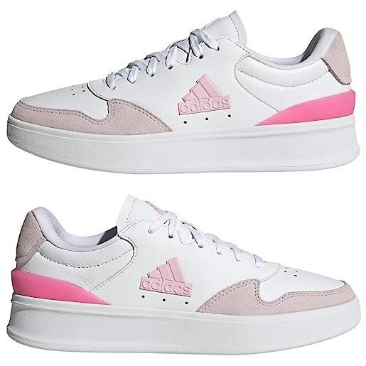 adidas kantana, scarpe da ginnastica donna, ftwr white clear pink lucid pink, 38.5 eu