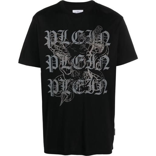 Philipp Plein t-shirt girocollo con stampa - nero