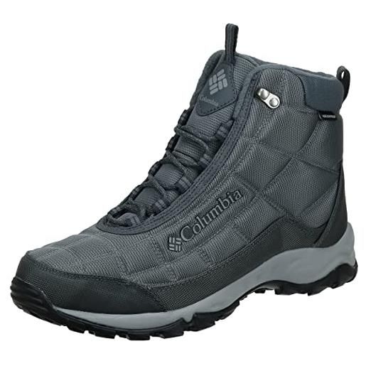 Columbia firecamp boot stivali da neve impermeabili uomo, nero (black x city grey), 43 eu